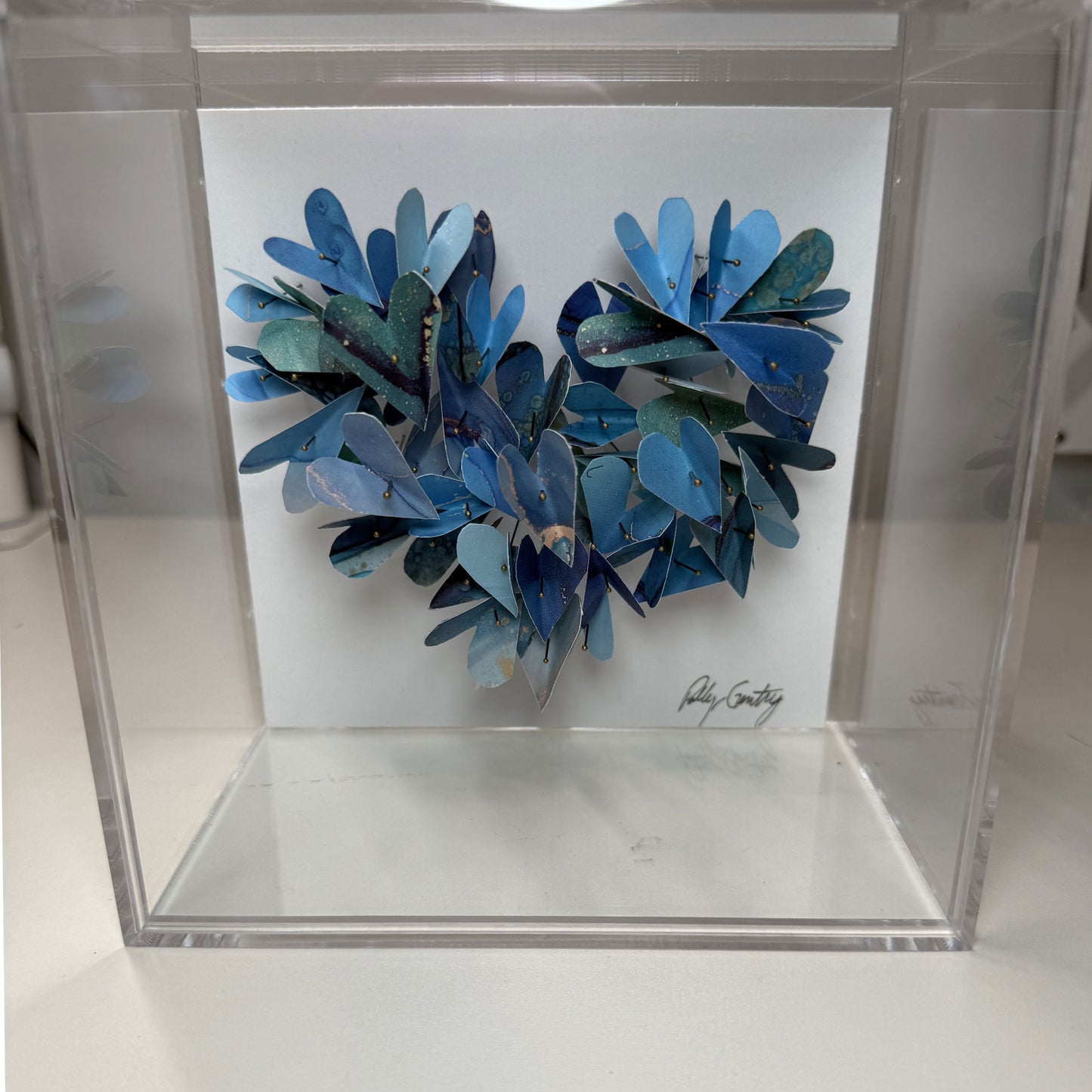 Deep Ocean Dream - Pinned Heart Shadow Box