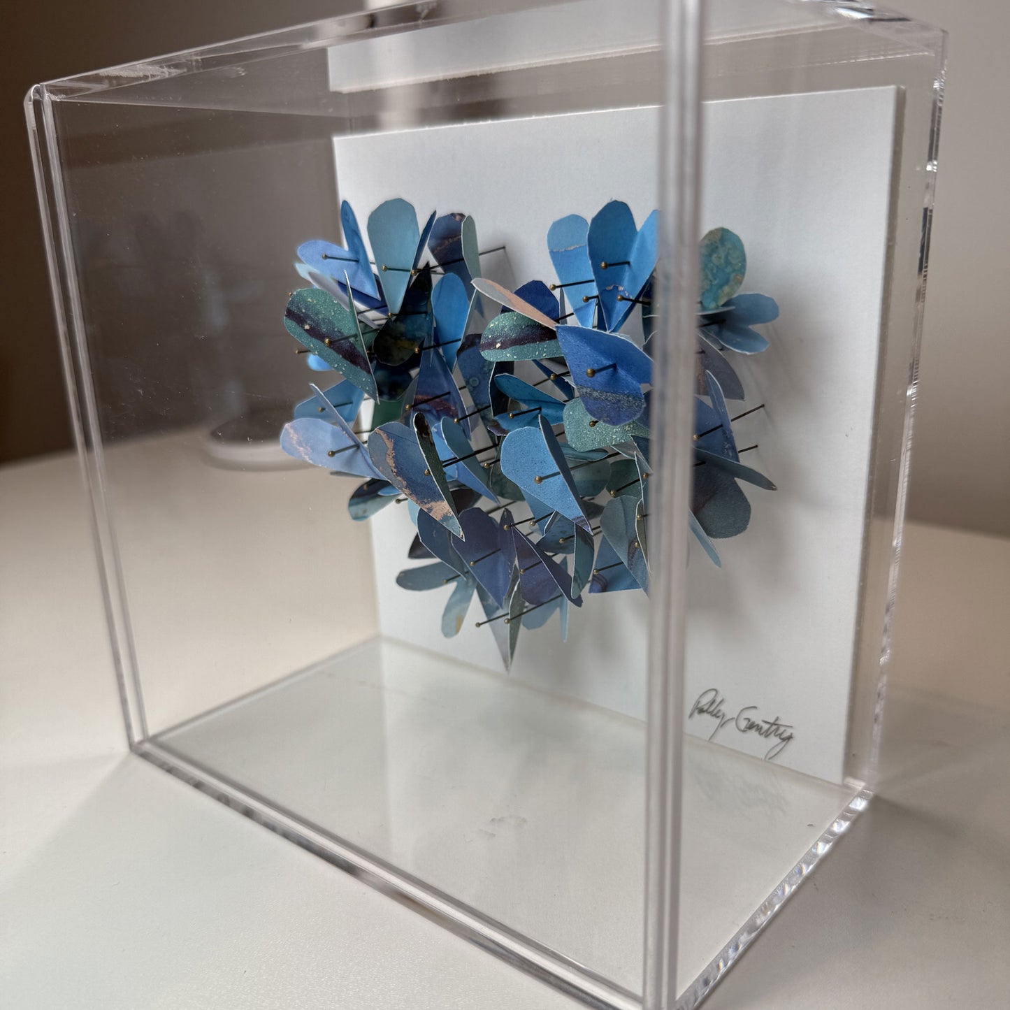 Deep Ocean Dream - Pinned Heart Shadow Box